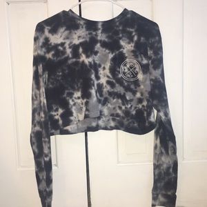 Dark Blue Tye Dye Sand Cloud Top